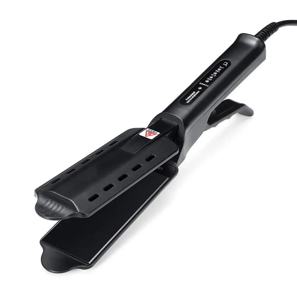 Versatile 2-in-1 Hair Straightener and Curler with Adjustable Temperature - Portable Design for Effortless Styling