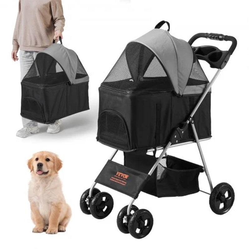 Paw-some Ride: The Luxury Doggie Chariot with Cup Holder for Stylish Pets!