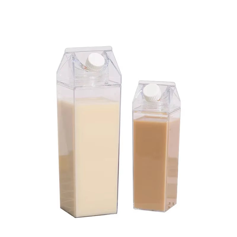 BPA-Free Portable Milk Carton Water Bottle - 500ml/1000ml Juice Container