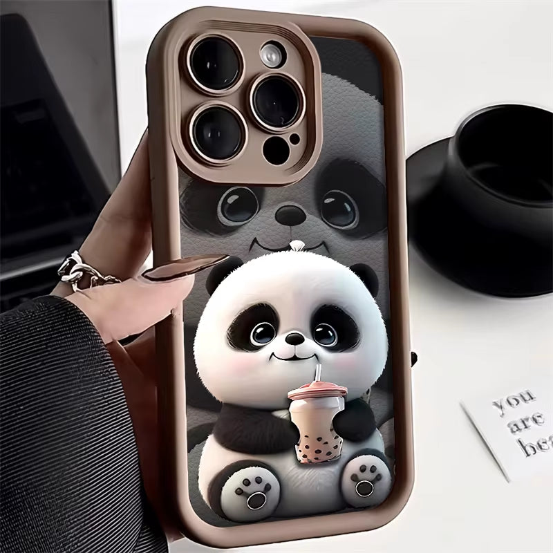 Panda-mania! Shockproof Silicone Phone Case for Your Wild Side – Fits iPhone 11 to SE in Adorable Style!