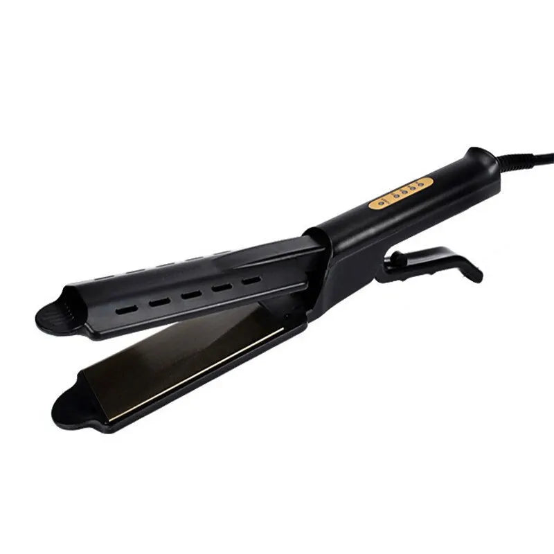 Versatile 2-in-1 Hair Straightener and Curler with Adjustable Temperature - Portable Design for Effortless Styling