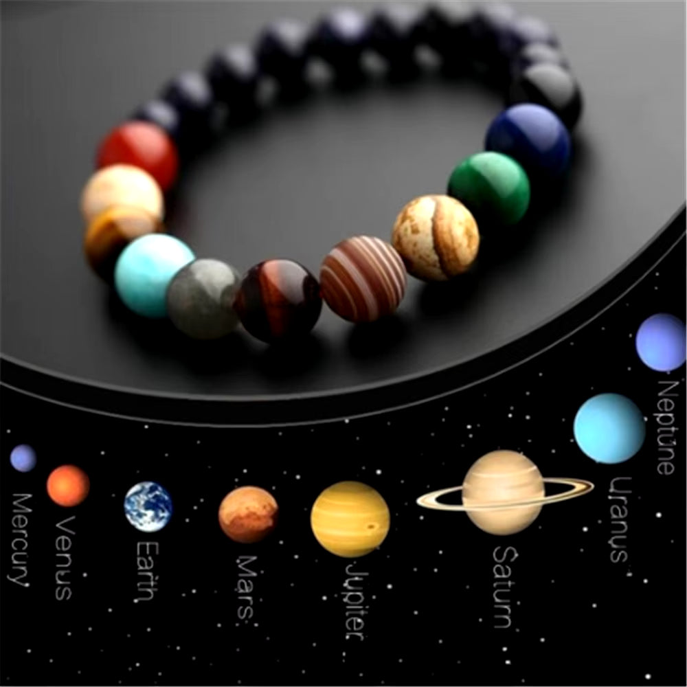 2024 Solar Chakra Bead Bracelet - Natural Stone Universe Jewelry for Men & Women, Perfect Gift for Yoga Enthusiasts