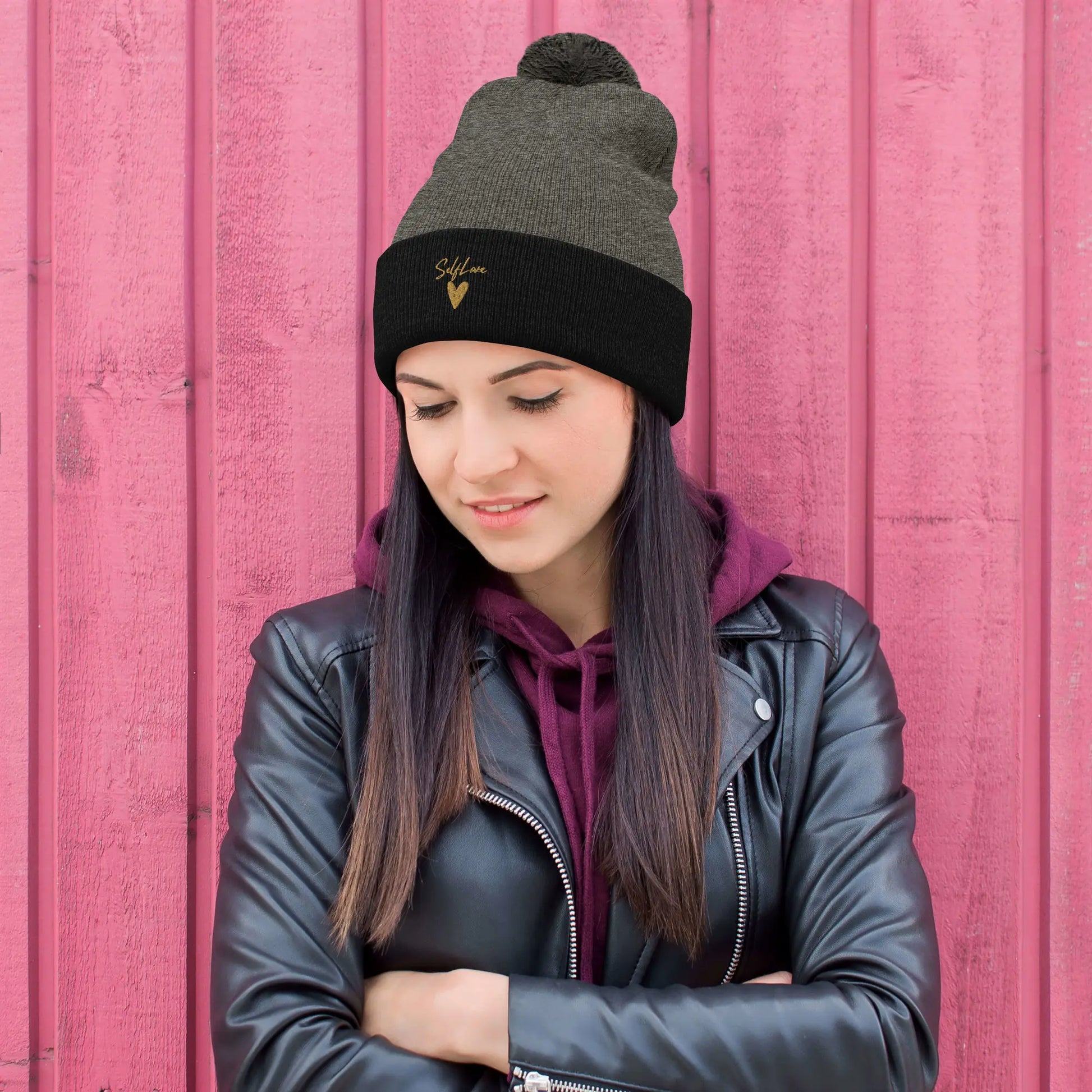 Hug Your Head: The Pom-Pom Hat That Can't Stop Loving Itself!