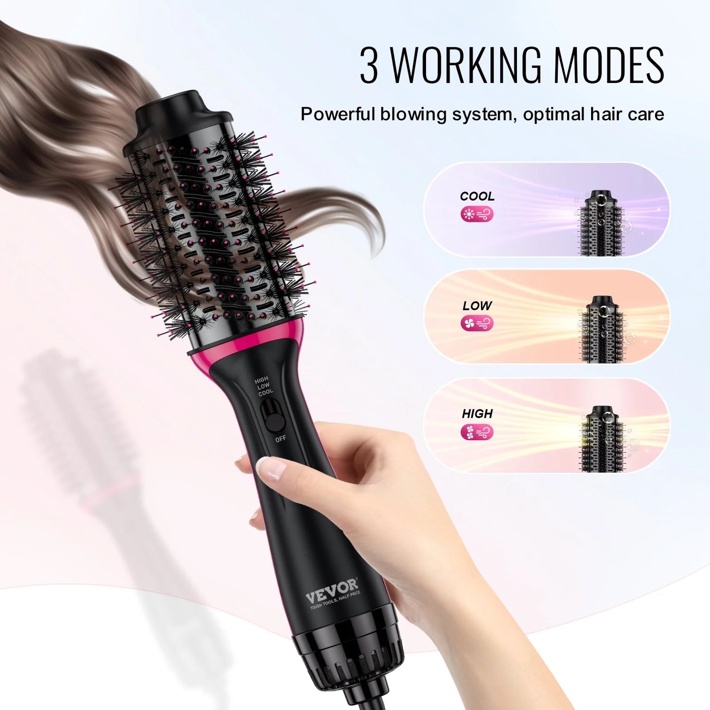 VEVOR's Hot Air Styler: The Magic Wand that Turns “Puff” into “Wow” with Double Voltage Power!