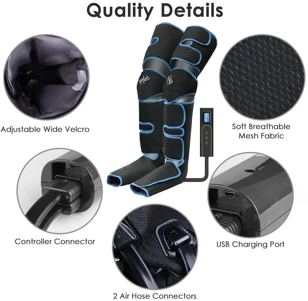 Revitalize Your Legs: 360° Air Pressure Foot Massager for Enhanced Circulation & Muscle Relaxation - Lymphatic Drainage Device 2022