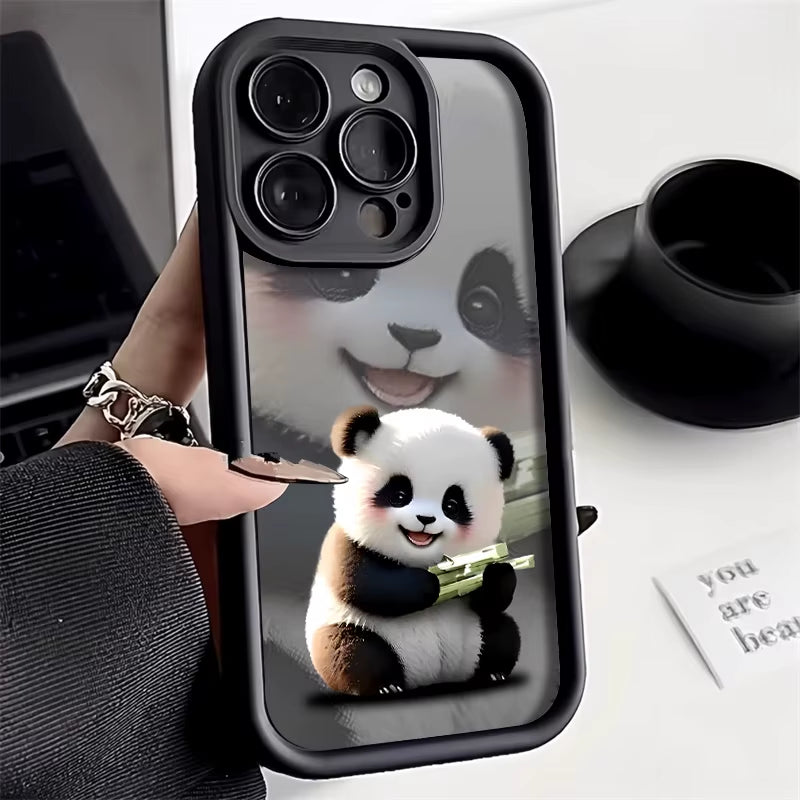 Panda-mania! Shockproof Silicone Phone Case for Your Wild Side – Fits iPhone 11 to SE in Adorable Style!