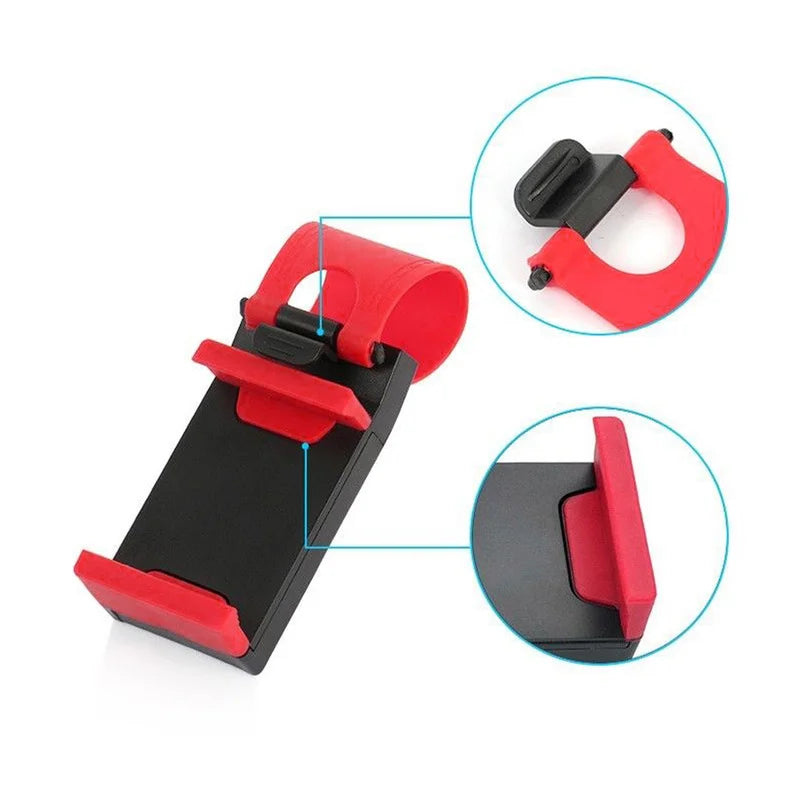 Universal Car Steering Wheel Phone Clip Mount - Versatile Holder for GPS, Camera & More - Essential Auto Interior Accessory