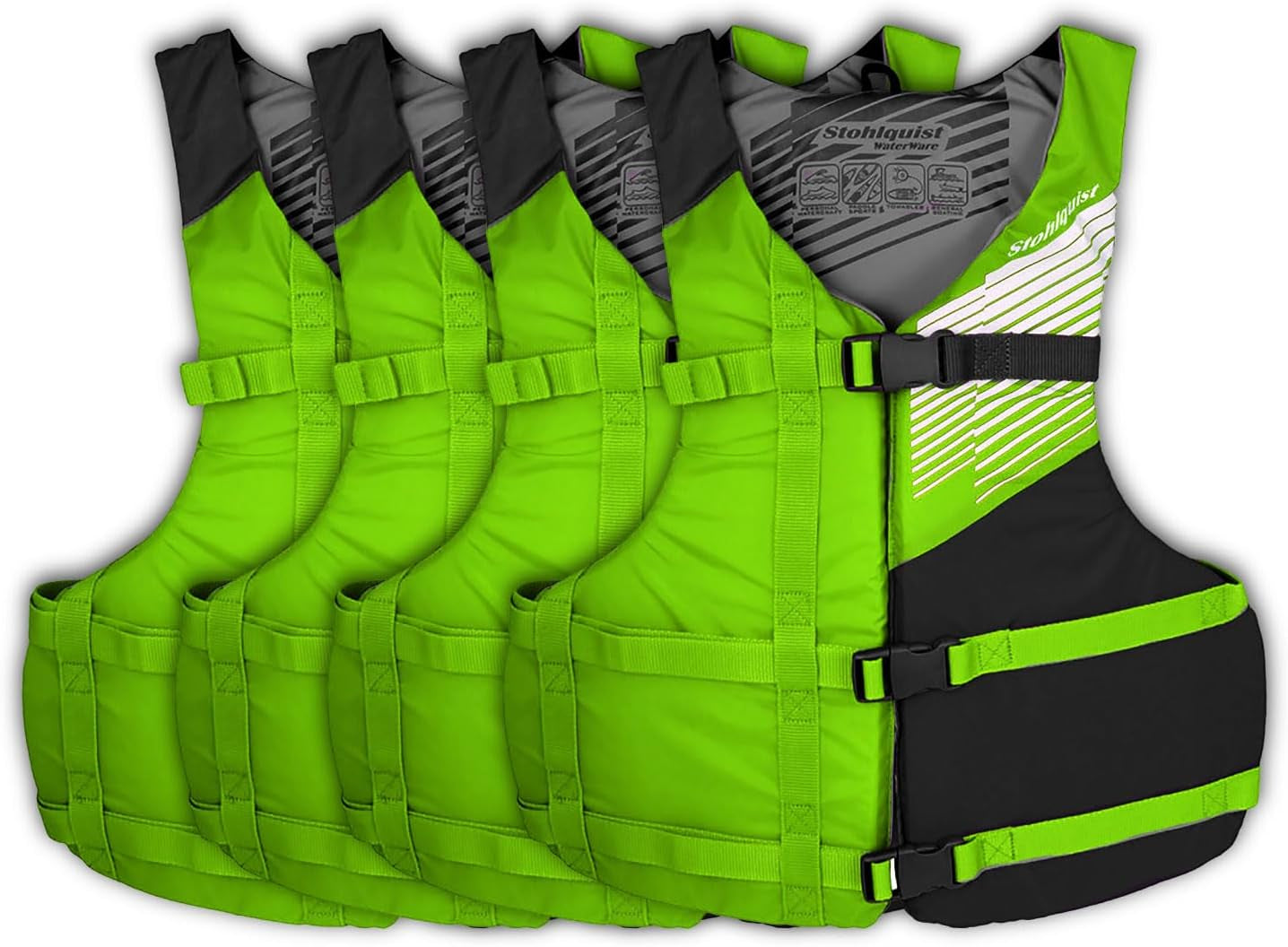 Flotation Fashion: Stylish & Comfortable Life Jackets - Float Like a Boss (2 or 4-Pack) - Keep Calm and Paddle On!