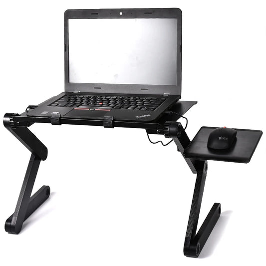 Adjustable Foldable Laptop Stand - 42x26CM Vented Desk for Comfortable Workspaces