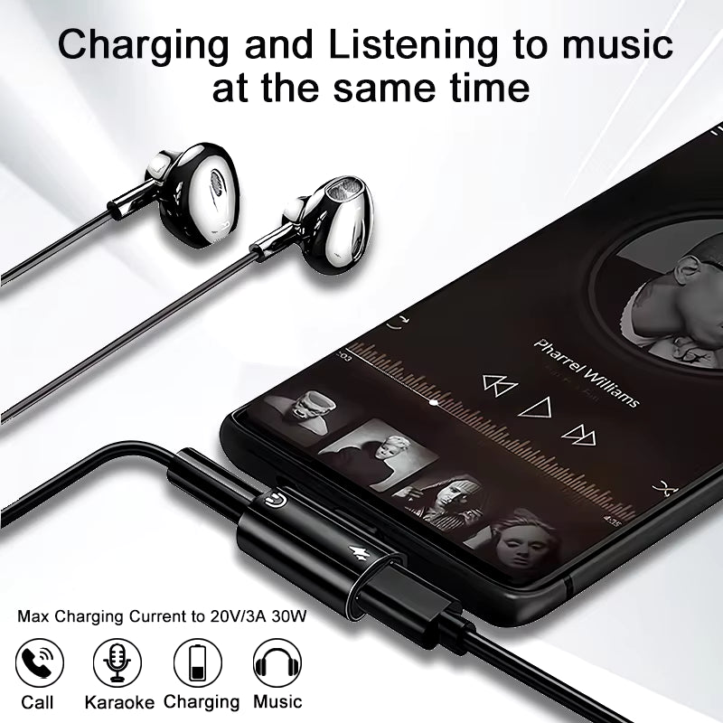 Jam to Your Beats While You Charge – The 30W USB Type C to 3.5mm Adapter for the Samsung Galaxy S24/S23 Ultra!