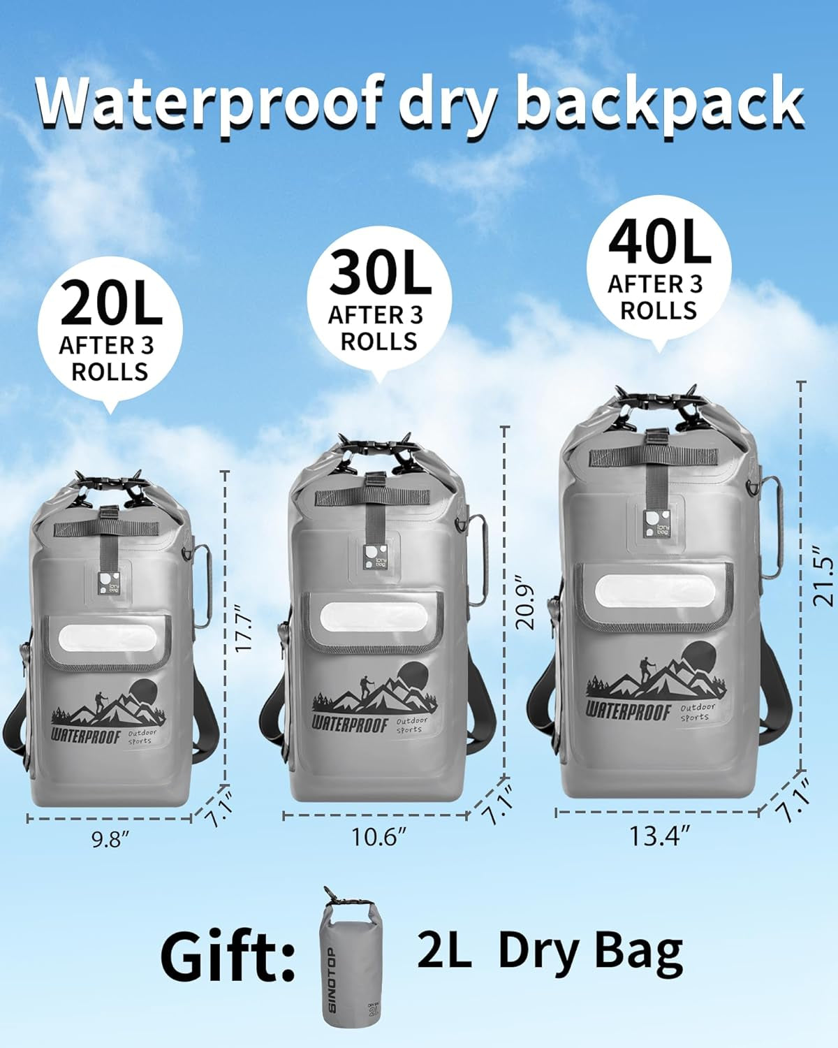 Backpack-a-Dry: The Ultimate Floater for Water-Magicians (20L/30L/40L) - Keep Your Stuff as Dry as Your Sense of Humor!