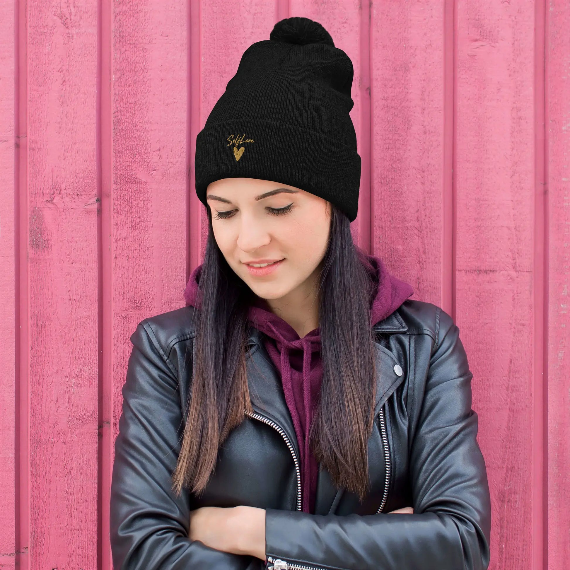 Hug Your Head: The Pom-Pom Hat That Can't Stop Loving Itself!