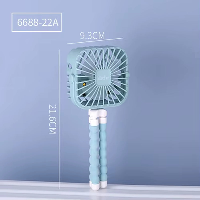 Portable Clip-On Stroller Fan - USB Rechargeable 600mAh Handheld Electric Fan with 3 Speed Settings for Outdoor & Home Use