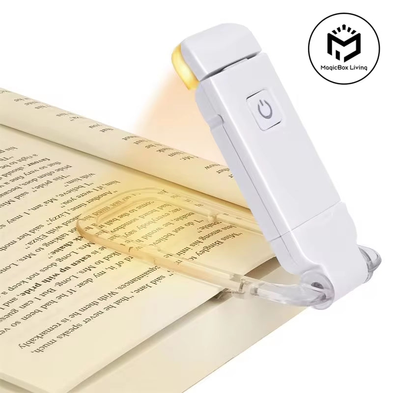 Rechargeable LED Book Light - Eye Protection Clip-On Night Lamp for Reading and Study